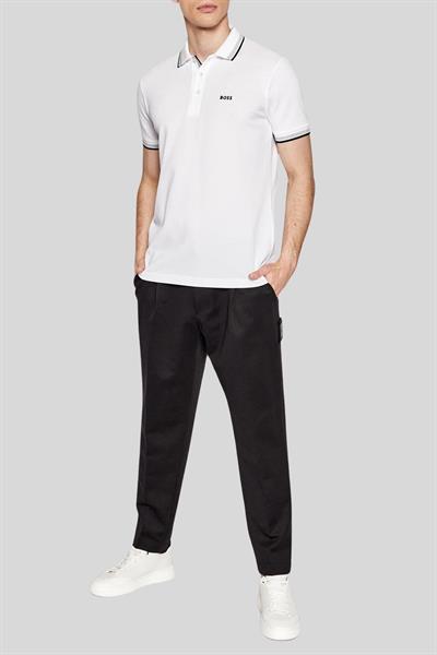 Boss Erkek Regular Fit Kısa Kollu Logolu Polo Yaka T-Shirt Beyaz