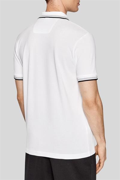 Boss Erkek Regular Fit Kısa Kollu Logolu Polo Yaka T-Shirt Beyaz