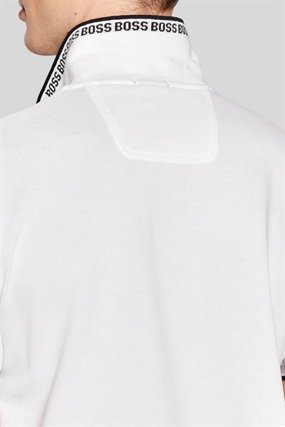 Boss Erkek Regular Fit Kısa Kollu Logolu Polo Yaka T-Shirt Beyaz