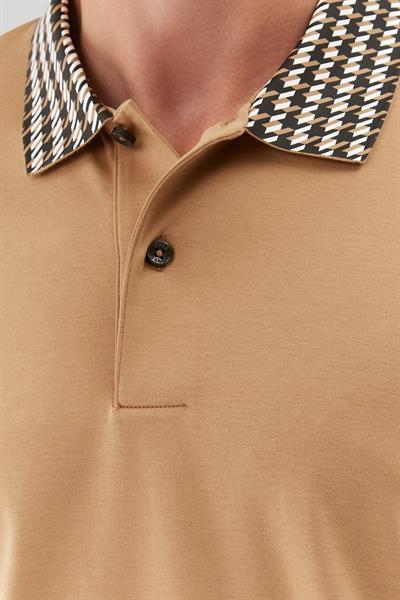 Boss Erkek Regular Fit Kısa Kollu Logolu Polo Yaka T-Shirt Bej