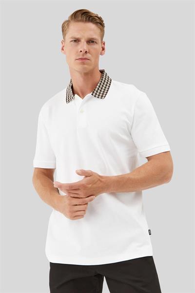 Boss Erkek Regular Fit Kısa Kollu Logolu Polo Yaka T-Shirt Beyaz