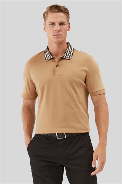 Boss Erkek Regular Fit Kısa Kollu Logolu Polo Yaka T-Shirt Bej