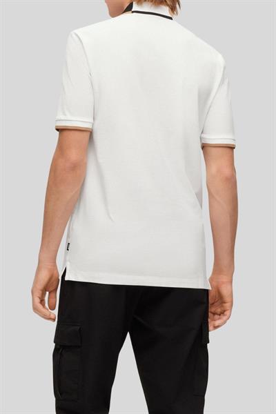 Boss Erkek Regular Fit Kısa Kollu Logolu Polo Yaka T-Shirt Beyaz