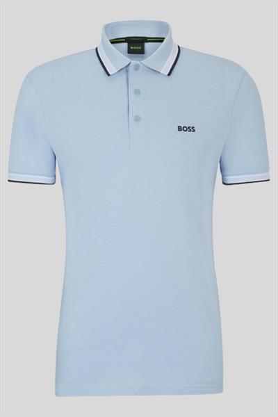 Boss Erkek Regular Fit Kısa Kollu Logolu Polo Yaka T-Shirt Mavi