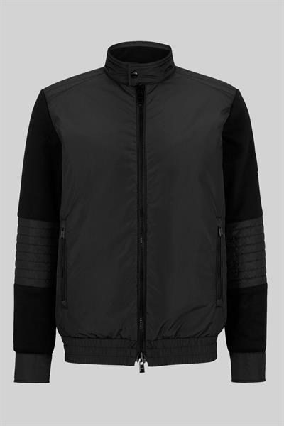 Boss Erkek Regular Fit Logolu Çift Taraflı Dik Yaka Fermuarlı Ceket Siyah