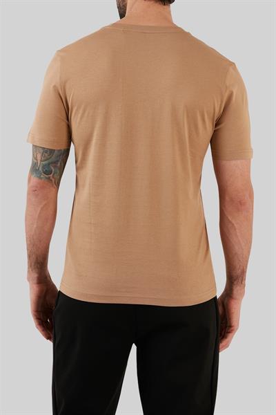 Boss Erkek Regular Fit Pamuklu Bisiklet Yaka T-Shirt Bej 260