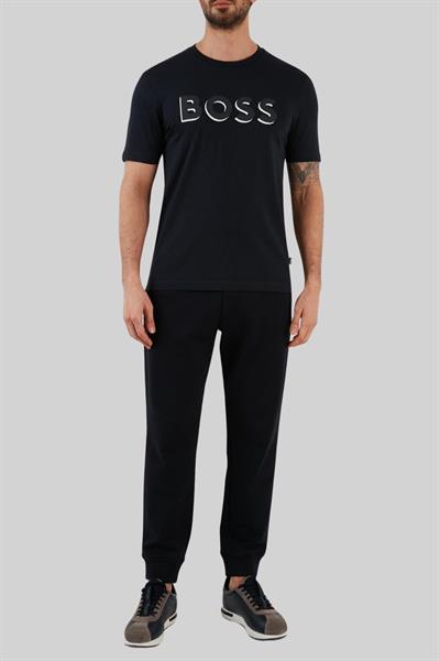Boss Erkek Regular Fit Pamuklu Bisiklet Yaka T-Shirt Lacivert 404