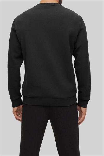Boss Erkek Relaxed Fit Pamuklu Bisiklet Yaka Sweatshirt Siyah