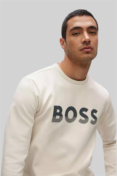 Boss Erkek Salbo Sweatshirt Krem 131