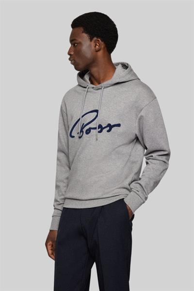 Boss Erkek Seeger 84 Regular Fit Sweatshirt Gri 041