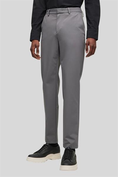 Boss Erkek Slim Fit Streç Kumaştan Normal Bel Cepli Pantolon Gri