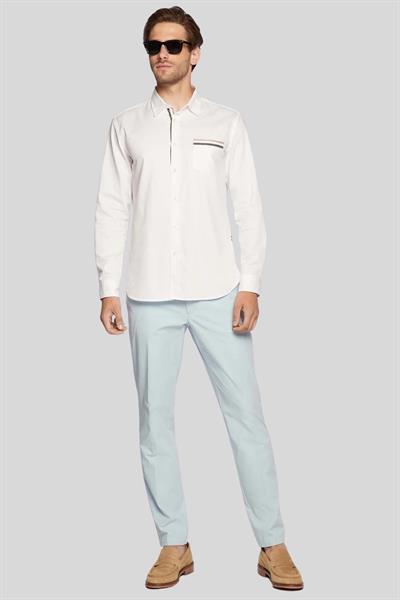 Boss Erkek Slim Fit Uzun Kollu Gömlek Beyaz