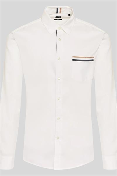 Boss Erkek Slim Fit Uzun Kollu Gömlek Beyaz