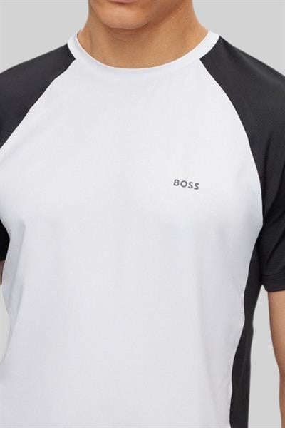 Boss Erkek Tee Active Golf T-Shirt Beyaz 100