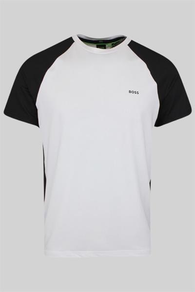 Boss Erkek Tee Active Golf T-Shirt Beyaz 100