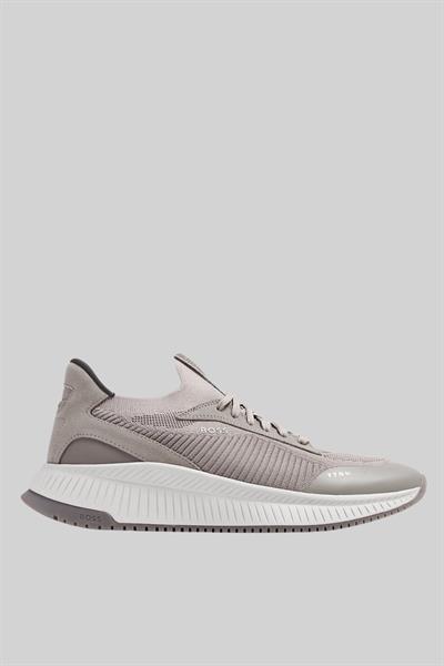 Boss Erkek Titanium Evo Bağcıklı Marka Logolu Spor Stil Sneaker Gri