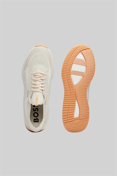 Boss Erkek Titanium Evo Bağcıklı Marka Logolu Spor Stil Sneaker Bej