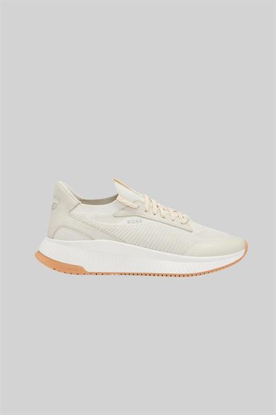 Boss Erkek Titanium Evo Bağcıklı Marka Logolu Spor Stil Sneaker Bej