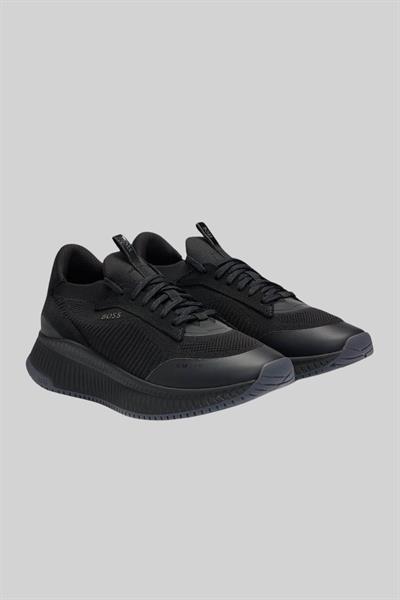 Boss Erkek Titanium Evo Bağcıklı Marka Logolu Spor Stil Sneaker Siyah 002