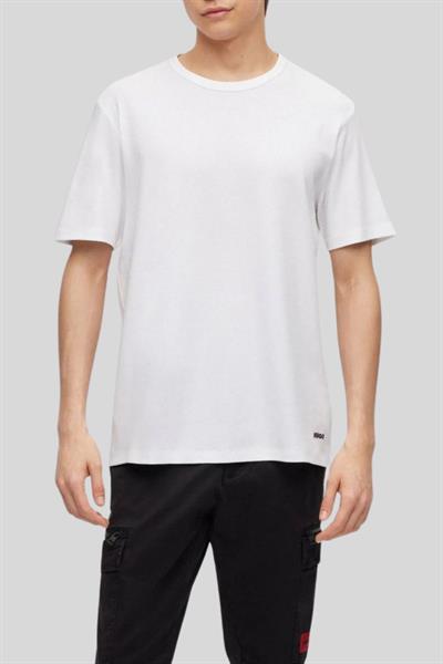 Boss Erkek Yuvarlak Yaka Kısa Kollu T-Shirt Beyaz