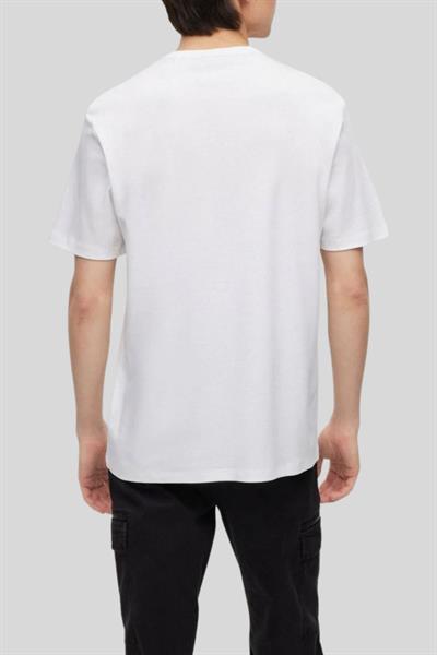 Boss Erkek Yuvarlak Yaka Kısa Kollu T-Shirt Beyaz