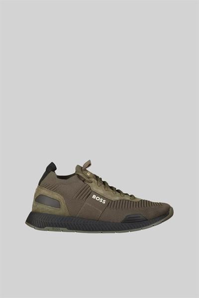 Boss Footwear Titanium Run Erkek Bağcıklı Spor Ayakkabı Haki 308