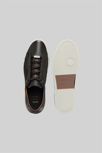 Boss Gary Erkek Deri Sneaker Kahverengi