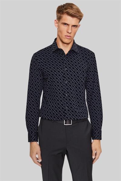 Boss Hank-Kent Erkek Gömlek Siyah