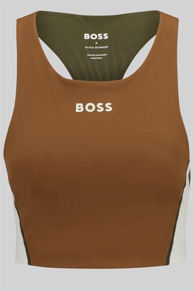 Boss Kadın Alica Logolu Üst Sütyen Kahverengi 220