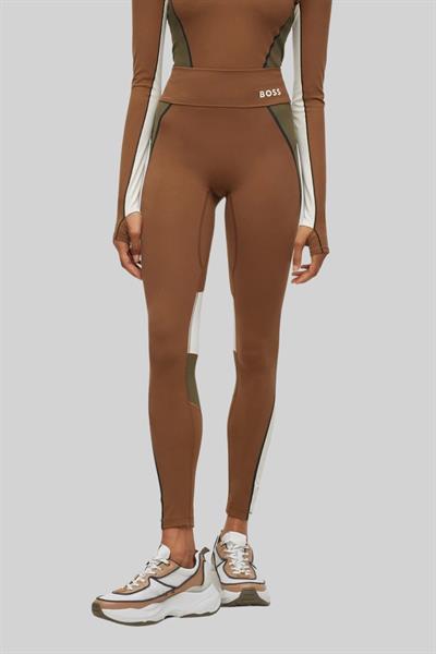 Boss Kadın Alica Yüksek Belli Skinny Fit Tayt Kahverengi 220