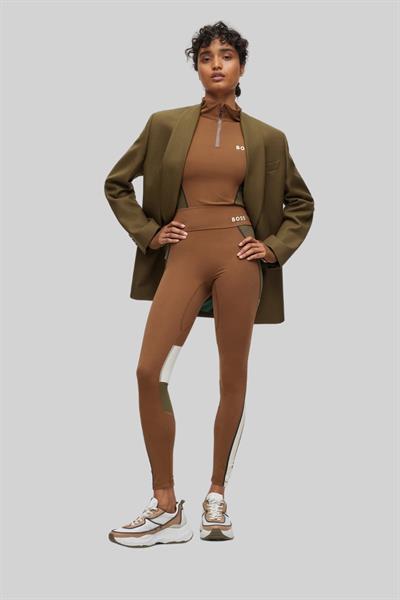 Boss Kadın Alica Yüksek Belli Skinny Fit Tayt Kahverengi 220