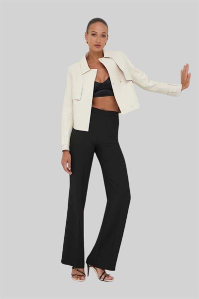 Boss Kadın Deri Ceket Beyaz 118