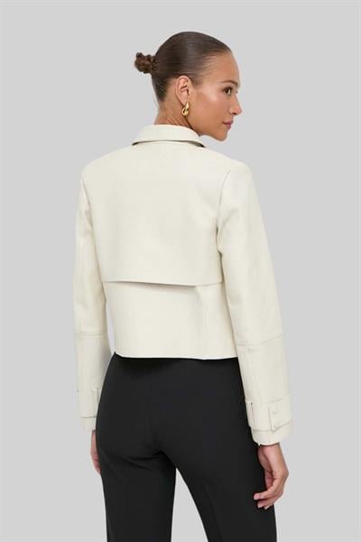 Boss Kadın Deri Ceket Beyaz 118
