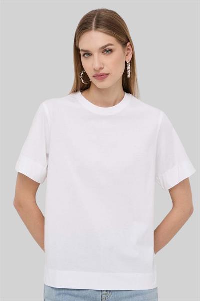 Boss Kadın Elpha Pamuklu T-Shirt Beyaz 100