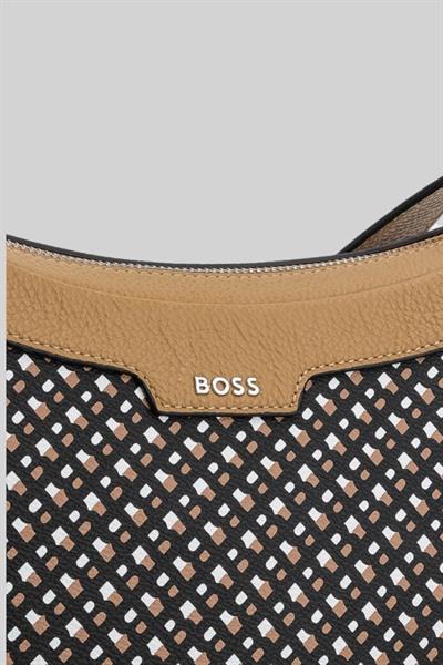 Boss Kadın Fermuarlı Askılı Logo Detaylı Omuz Çantası Çok Renkli