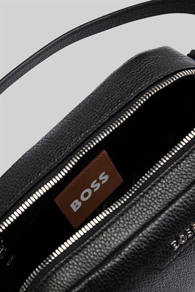 Boss Kadın Ivy Deri Omuz Çantası Siyah