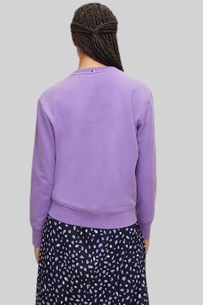 Boss Kadın Motifli Regular Fit Sweatshirt Mor