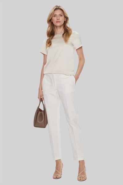 Boss Kadın Regular Fit Tachinoa Kumaş Pantolon Beyaz 118