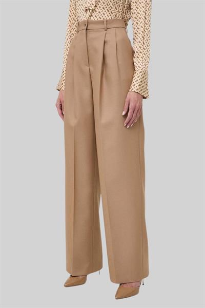 Boss Kadın Regular Fit Yün Pantolon Bej 260