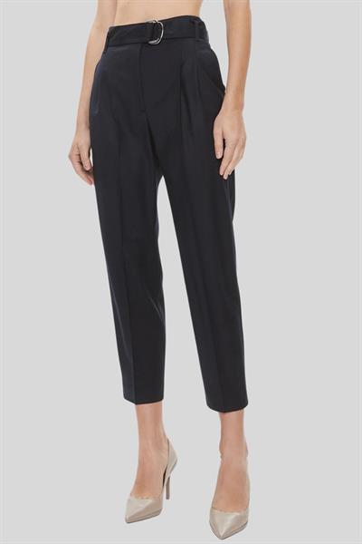 Boss Kadın Regular Fit Yün Pantolon Lacivert 404