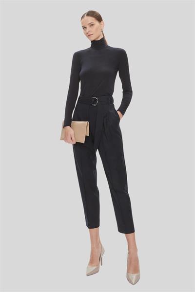 Boss Kadın Regular Fit Yün Pantolon Lacivert 404