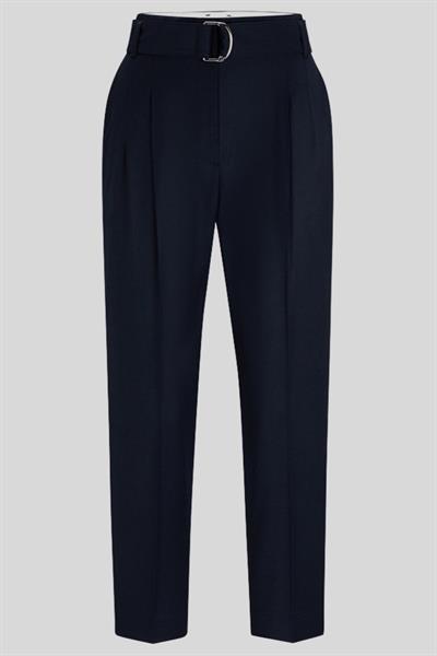 Boss Kadın Regular Fit Yün Pantolon Lacivert 404