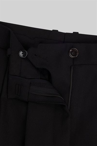 Boss Kadın Regular Fit Yün Pantolon Siyah