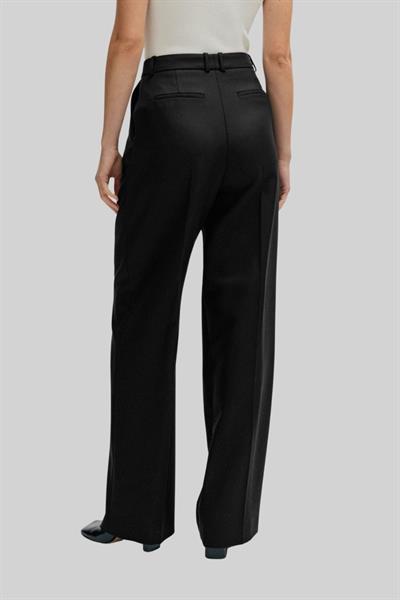 Boss Kadın Regular Fit Yün Pantolon Siyah