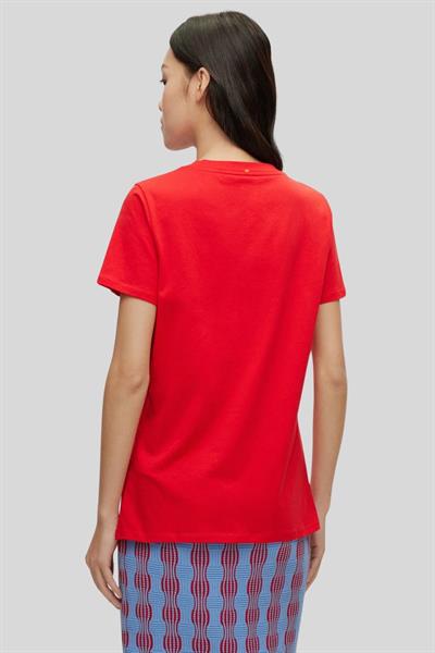 Boss Kadın Regular Fit Yuvarlak Yaka T-Shirt Kırmızı