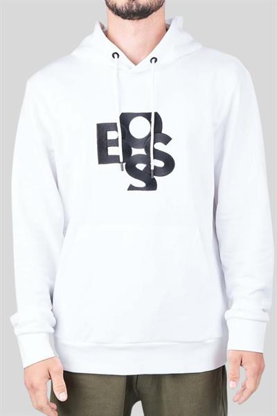 Boss Kapüşonlu Erkek Sweatshirt Beyaz 100