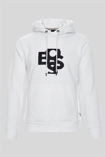 Boss Kapüşonlu Erkek Sweatshirt Beyaz 100