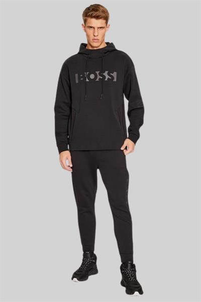 Boss Kapüşonlu Erkek Sweatshirt Siyah