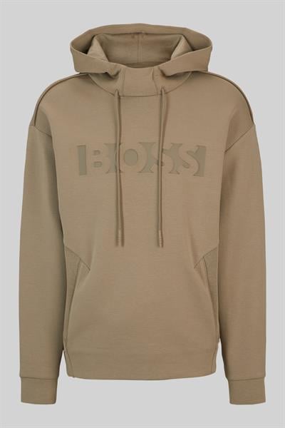 Boss Kapüşonlu Erkek Sweatshirt Yeşil