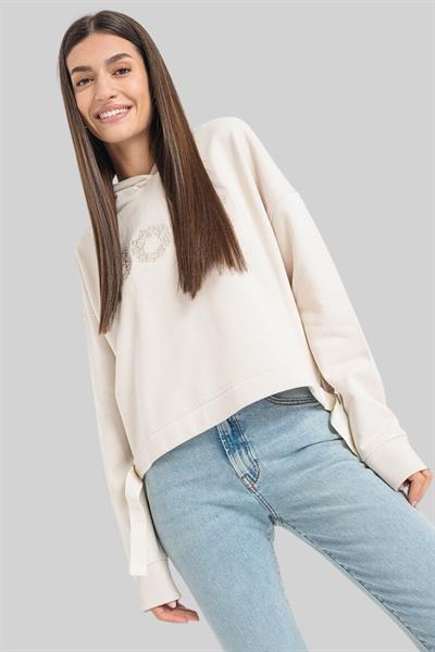 Boss Kapüşonlu Kadın Sweatshirt Beyaz 118